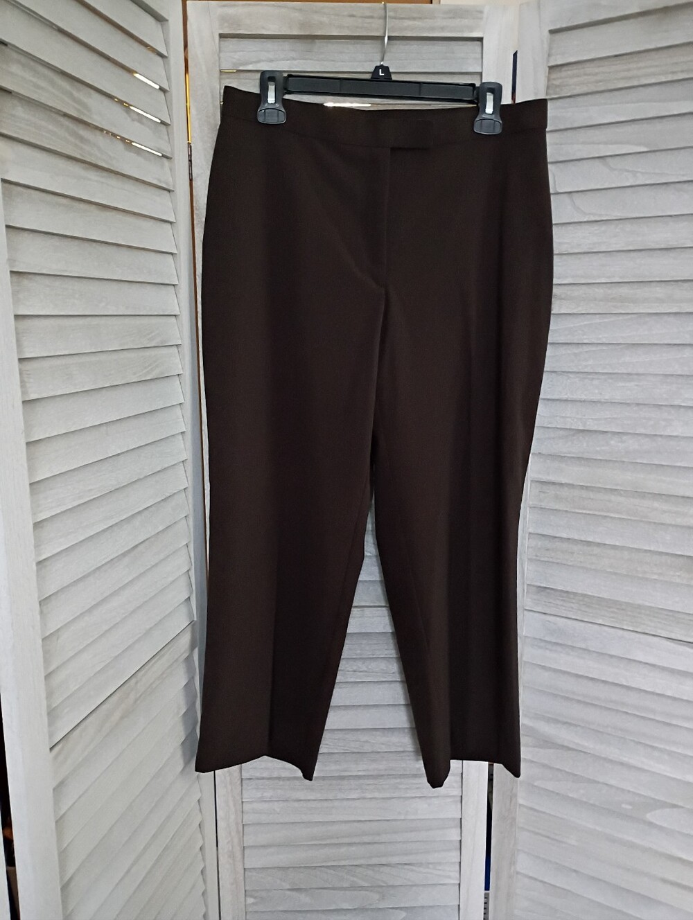 32x25 SAG HARBOR Stretch 10 Petite Women's Chocolate Brown Dress Pants NO FLAWS